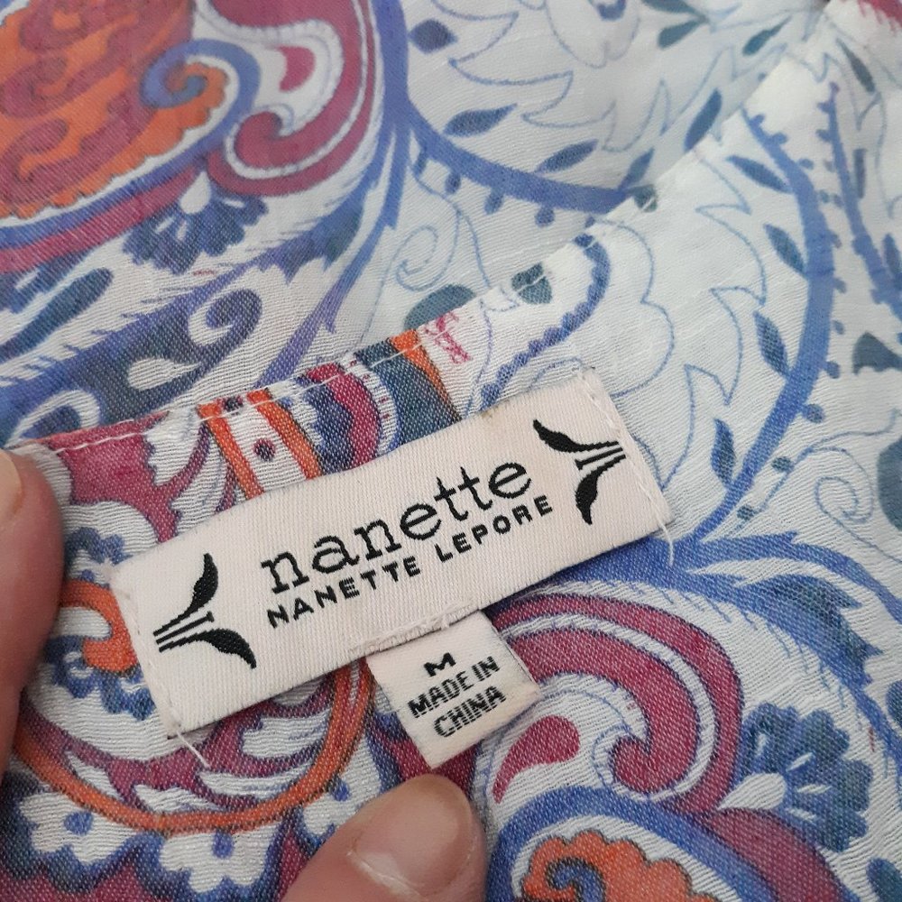 Nanette By Nanette Lepore Paisley Flutter Sleeve … - image 7